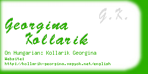 georgina kollarik business card